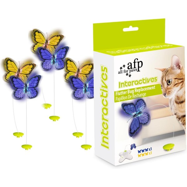 All For Paws interactive butterfly flutter refill toy set for cats