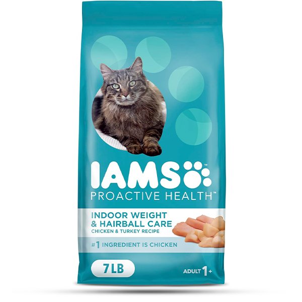 IAMS Indoor Cat Food – Weight Management and Hairball Care Formula