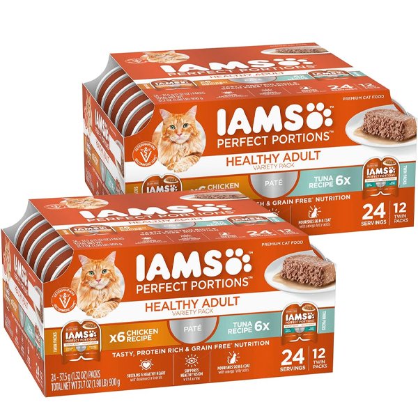 IAMS Perfect Portions chicken and tuna wet cat food twin pack