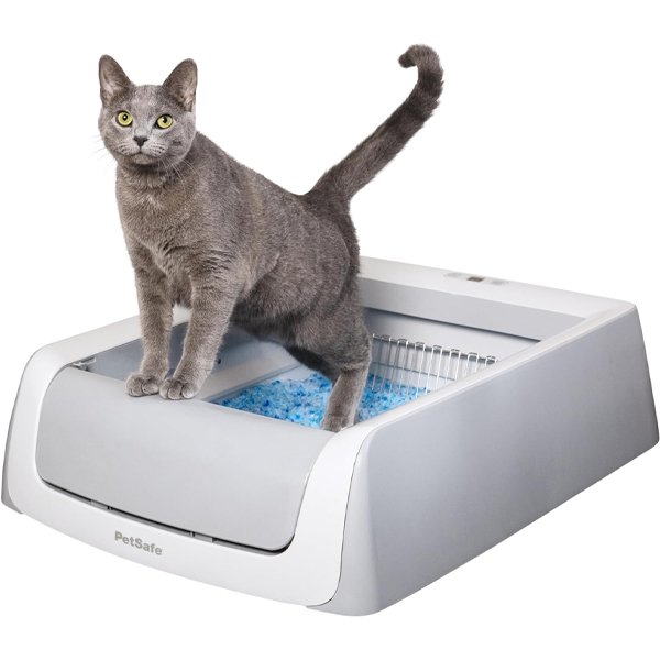 PetSafe ScoopFree self-cleaning crystal cat litter box with hood