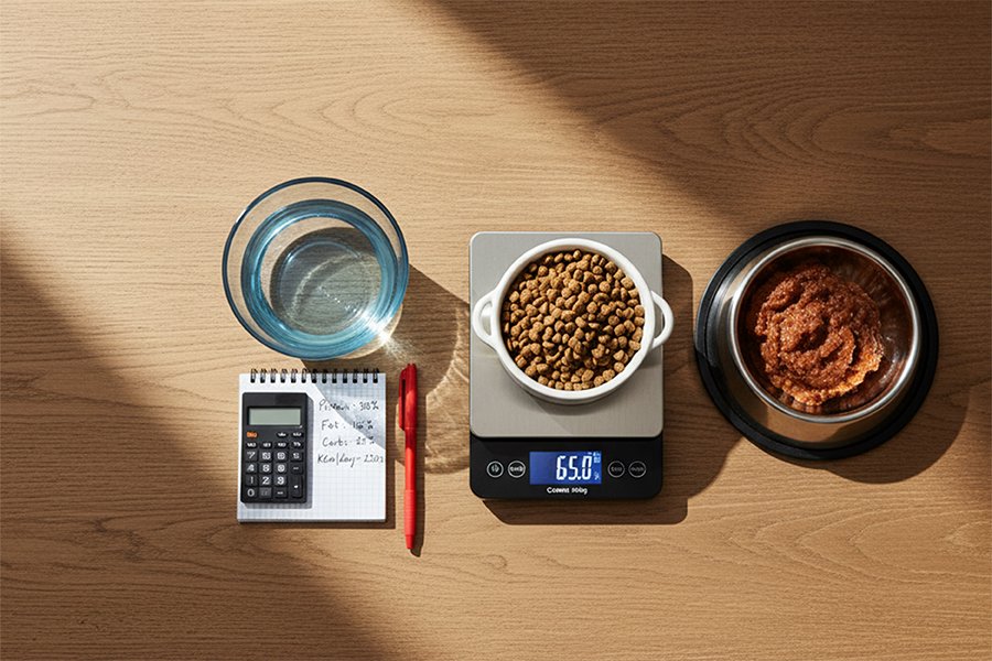 How much should my cat eat calculator showing daily feeding guide