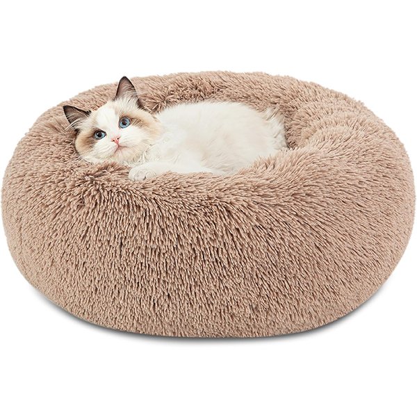 Best Self-Warming Cat Beds 20 inch Bedsure calming cat bed with soft faux fur for stress relief and better sleep