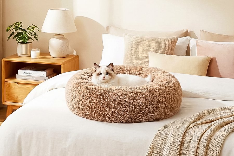 Best Self-Warming Cat Bed with Plush Lining for Small and Large Cats