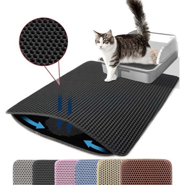 Petinstinct jumbo cat litter mat 46x26 double-layer honeycomb waterproof non-slip litter trapping mat